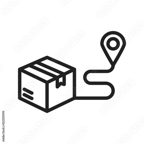 Package For Delivery icon vector image. Suitable for mobile apps, web apps and print media.