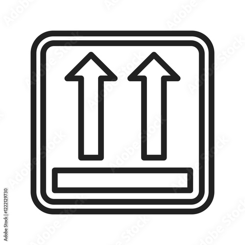 This Side Up icon vector image. Suitable for mobile apps, web apps and print media.