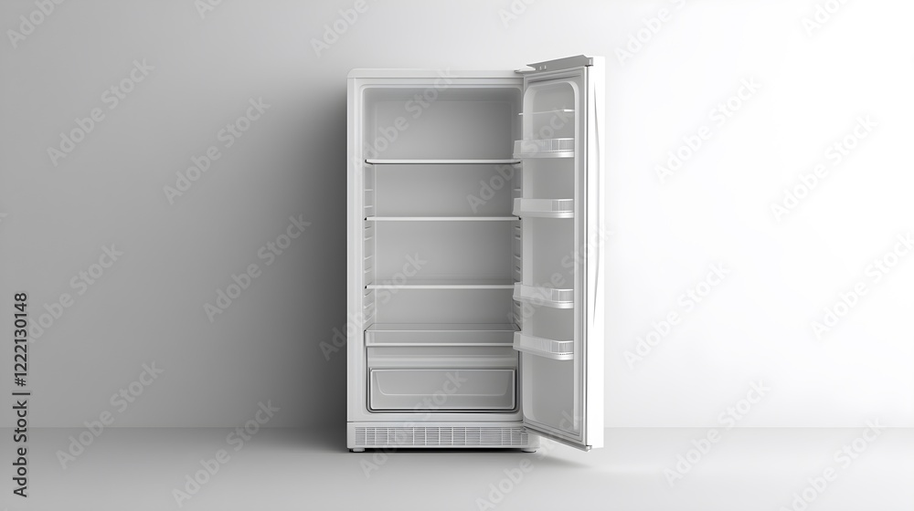 empty white refrigerator empty white refrigerator