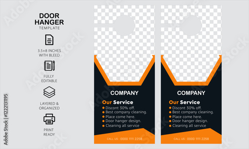Door hanger design template for your business