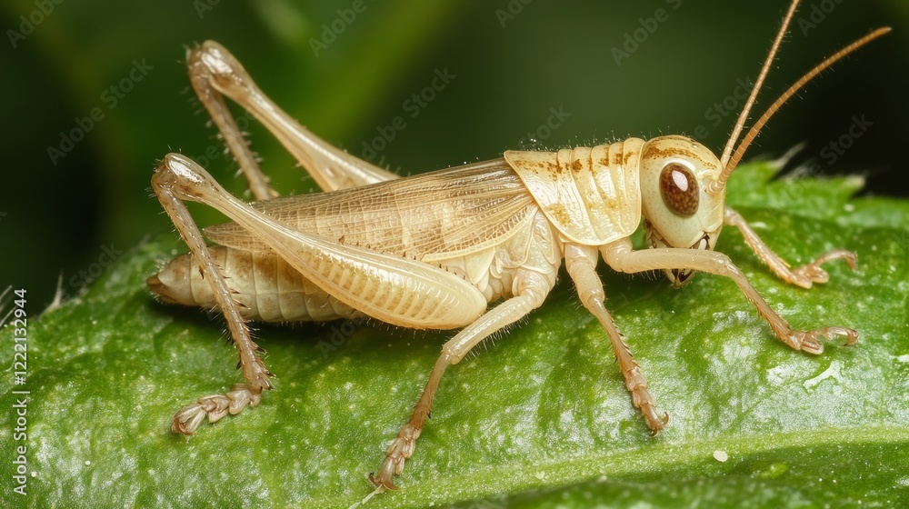 close up a the green grasshopper has no wings yet on the green leaves
close up a the green grasshopper has no wings yet on the green leaves