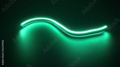 Neon Light Wave on Dark Background Creating Modern Atmosphere