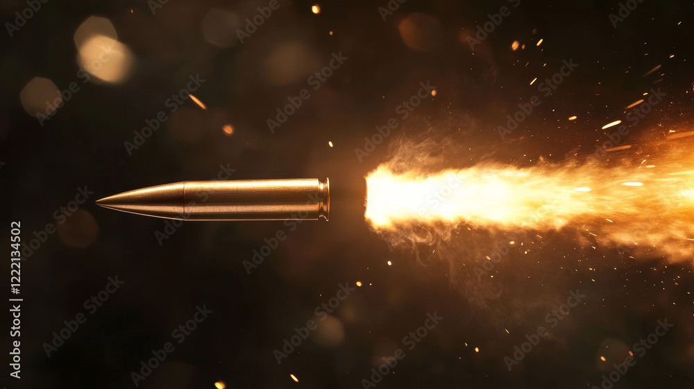 Flying gun bullet with fire smoke trail vector. Speed motion shot trace to target. Realistic isolated military ammunition fast gunshot flight with flame. 3d rifle weapon projectile golden head light Flying gun bullet with fire smoke trail vector. Speed motion shot trace to target. Realistic isolated military ammunition fast gunshot flight with flame. 3d rifle weapon projectile golden head light
