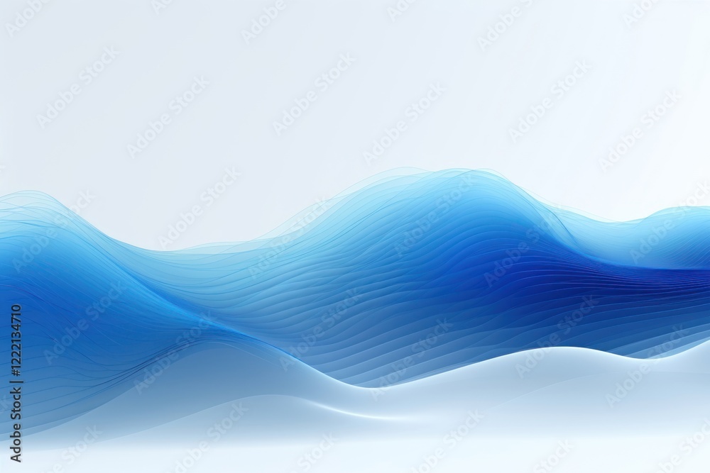 Fototapeta premium Backgrounds nature blue wave.