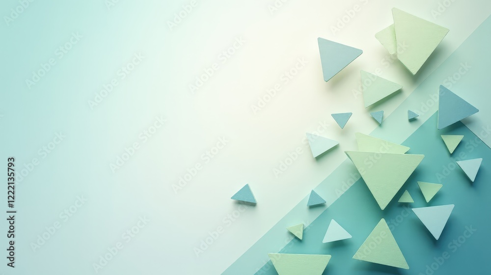 A clean geometric design with floating triangles, subtle gradients in blue and green, and a soft grainy texture reminiscent of fine sandpaper. A clean geometric design with floating triangles, subtle gradients in blue and green, and a soft grainy texture reminiscent of fine sandpaper.