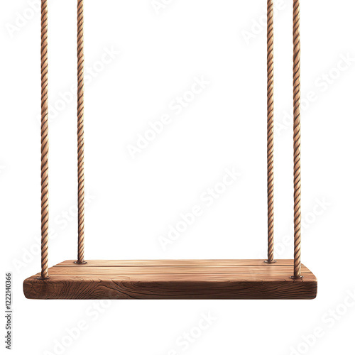 Wooden swing set outdoor playground furniture design transparent background natural environment