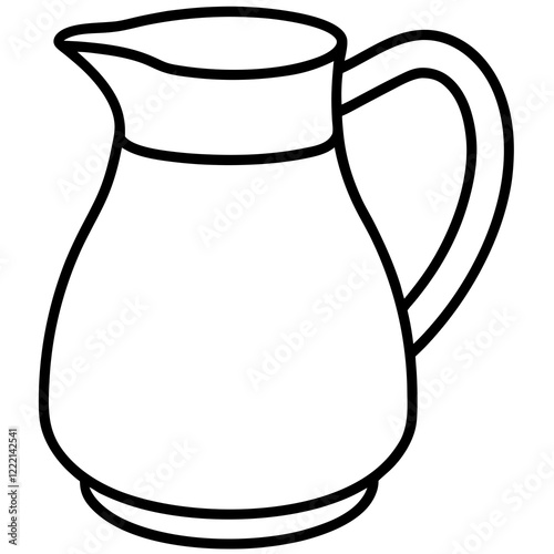 Modern Line Art Water Pitcher