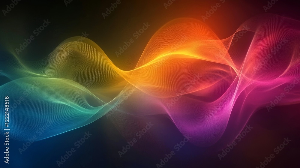 Obraz premium ABSTRACT WAVE BACKGROUND, ABSTRACT LIQUID LINES WHIT VIBRANT COLORS WALLPAPER