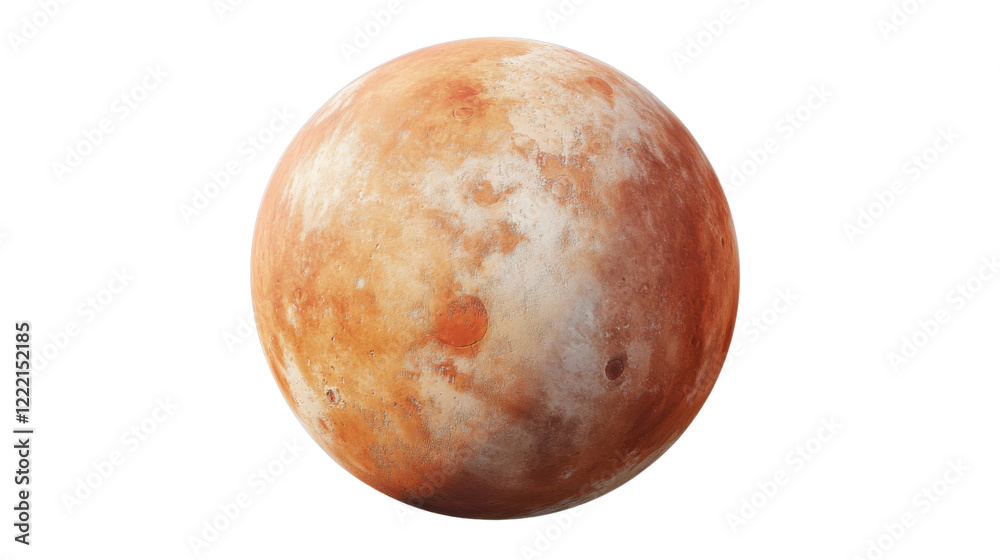 Fototapeta premium Mars red planet on transparent background