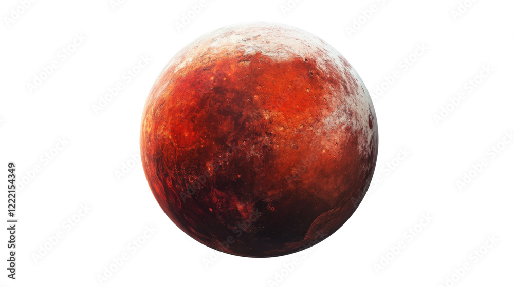 Fototapeta premium Mars red planet on transparent background