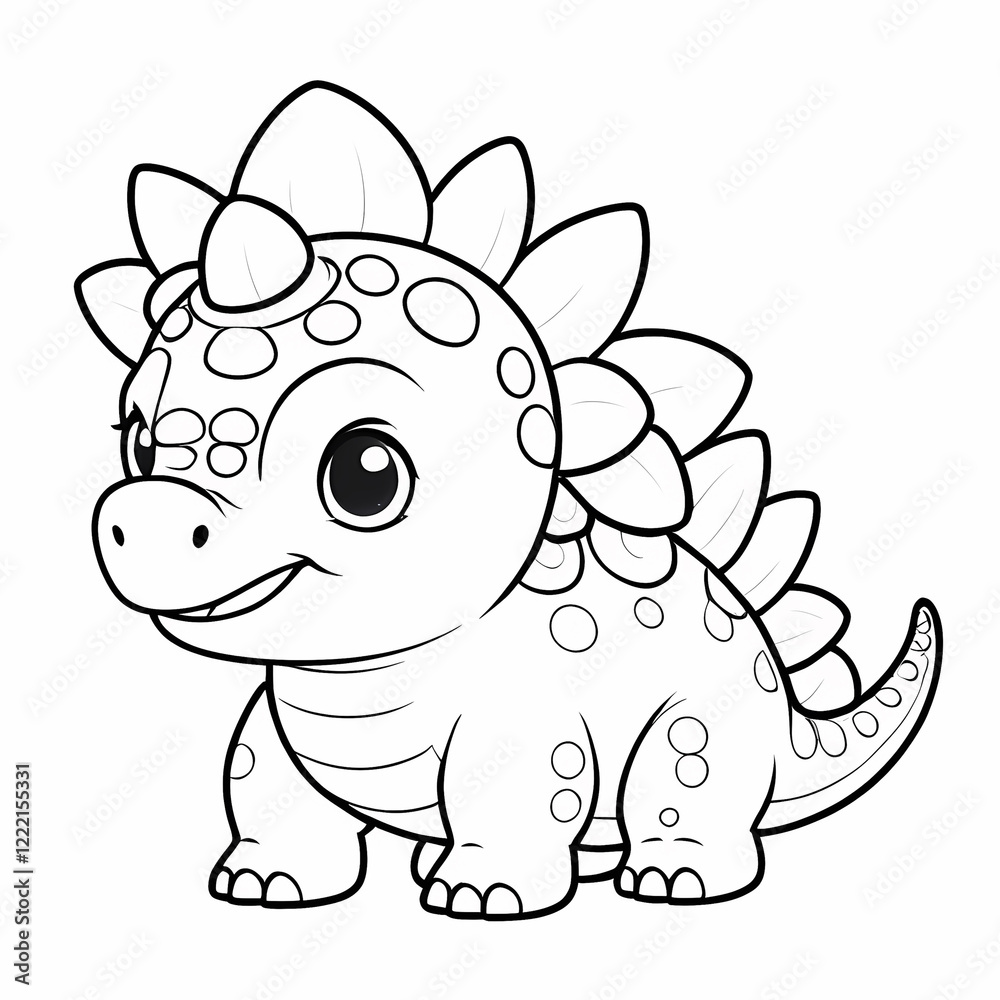 Joyful Dinosaur Coloring Page Joyful Dinosaur Coloring Page