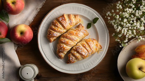 Apple turnovers with a buttery, flaky pastry and cinnamon filling.
