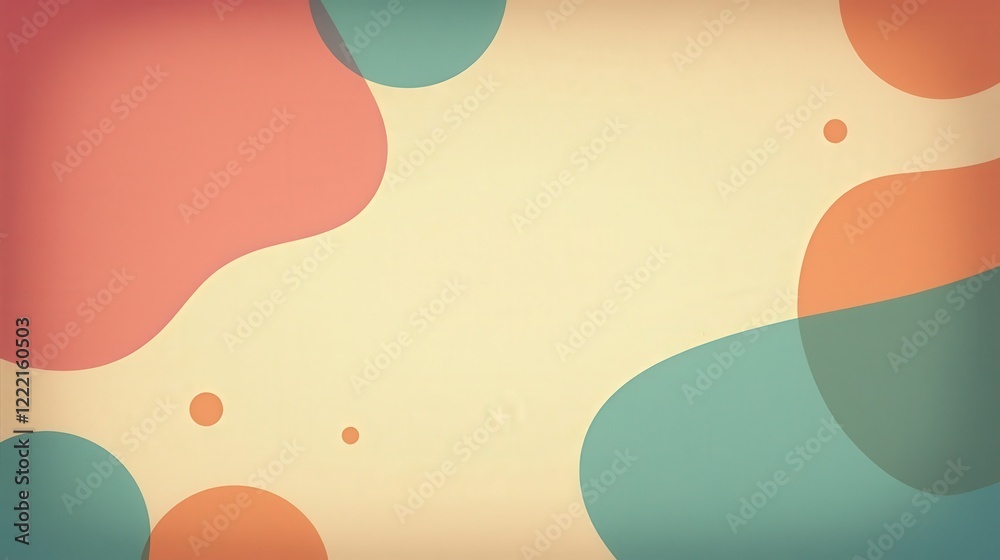 custom made wallpaper toronto digitalA vintage abstract background with pastel-colored geometric shapes, textured noise effects, and retro-inspired faded gradients.