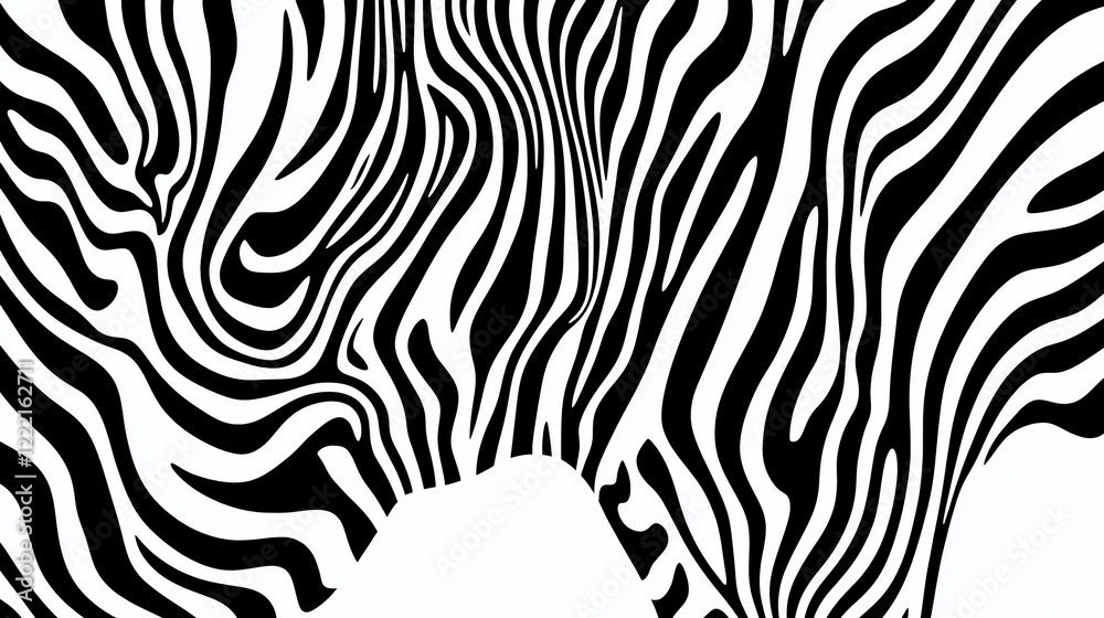 Abstract Zebra Stripes Pattern: Monochrome Design Abstract Zebra Stripes Pattern: Monochrome Design
