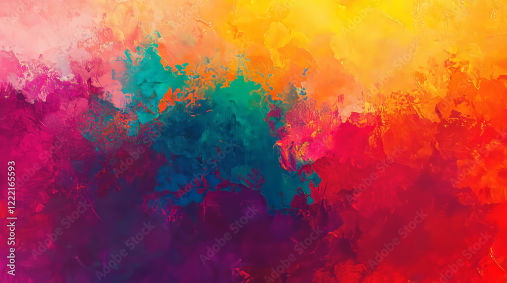 Fototapeta premium Abstract template horizontal banner with color squares