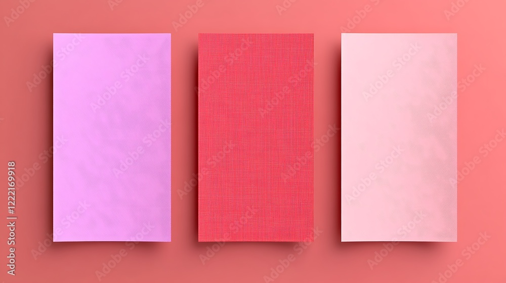 Vibrant Color Palette of Pink and Red Textures on a Soft Coral Background for Design Inspiration Vibrant Color Palette of Pink and Red Textures on a Soft Coral Background for Design Inspiration