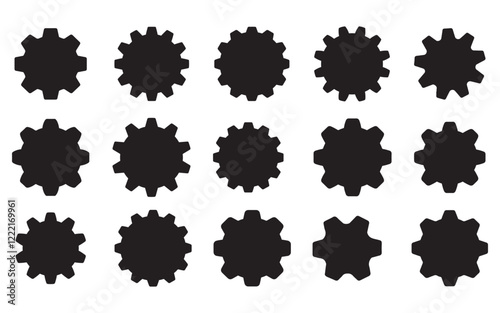 Tableau sur toile Flat machine gear icon