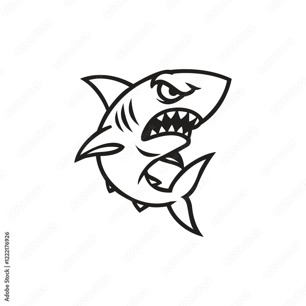 Obraz premium Shark mascot template