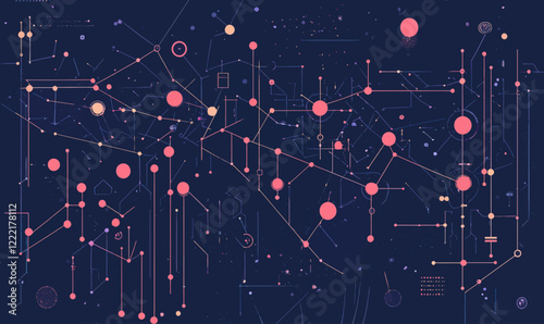 Neural Network Algorithm Evolution in Minimalist Vector Style Depicting Machine Learning