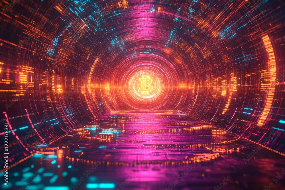 Bitcoin Digital Tunnel: A Futuristic Cryptocurrency Visualization Bitcoin Digital Tunnel: A Futuristic Cryptocurrency Visualization