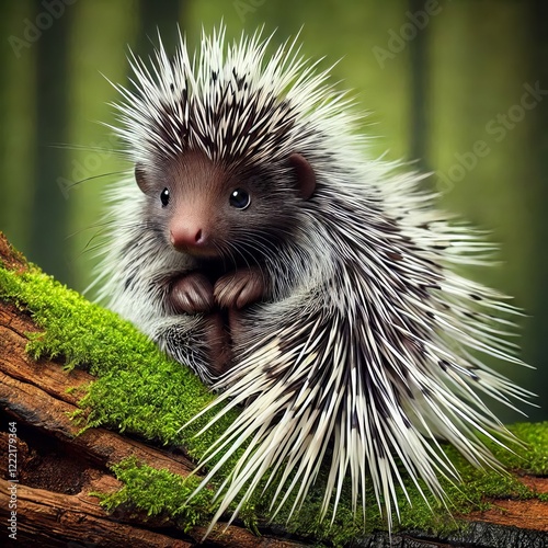 Bristleback A porcupine with quills that can grow up to feet lon photo