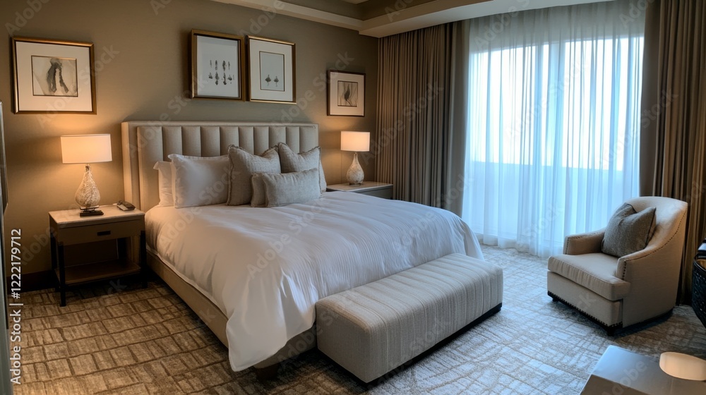 Fototapeta premium Luxurious Bedroom Interior Design