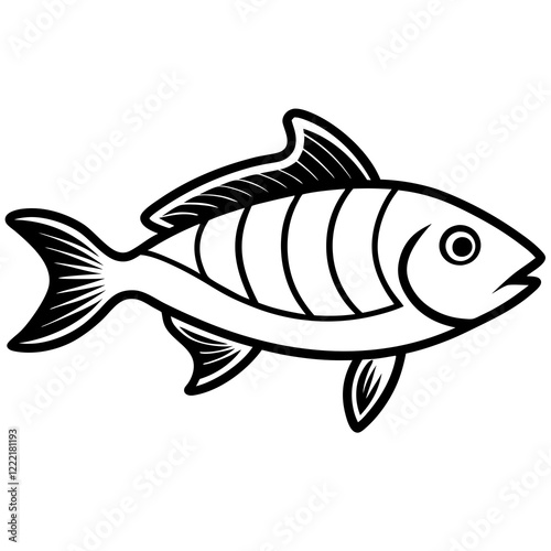 Minimalist Fish Line Art