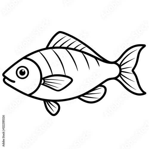 Minimalist Fish Line Art
