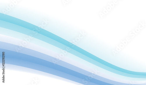 Abstract Blue Wave Design with Dynamic Flow and Motion