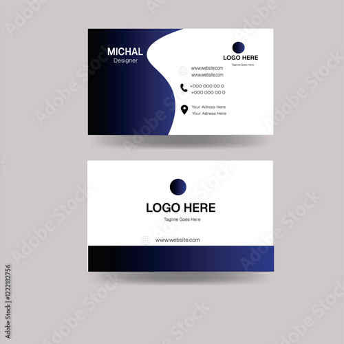 business card design template, clean professional business card template, visiting card. business card template