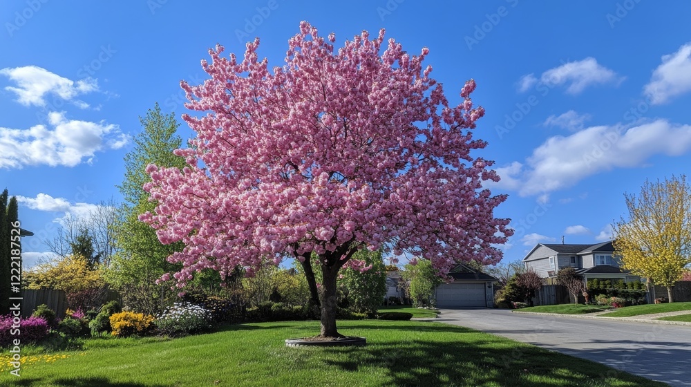 Blossoming tree in spring garden. Beautiful spring natural background. Blossoming tree in spring garden. Beautiful spring natural background.
