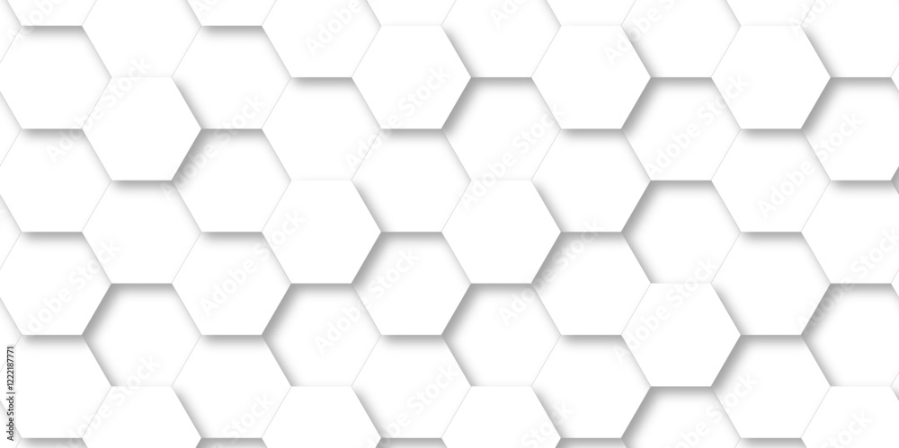 Abstract geometric vector design pattern with hexagonal shapes and modern digital texture for futuristic technology Illustrations. white hexagon design concept with geometric background. Abstract geometric vector design pattern with hexagonal shapes and modern digital texture for futuristic technology Illustrations. white hexagon design concept with geometric background.