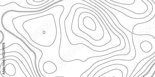 Abstract geometric map design featuring contours, topographic relief, and terrain lines for geographic and cartographic exploration background design.