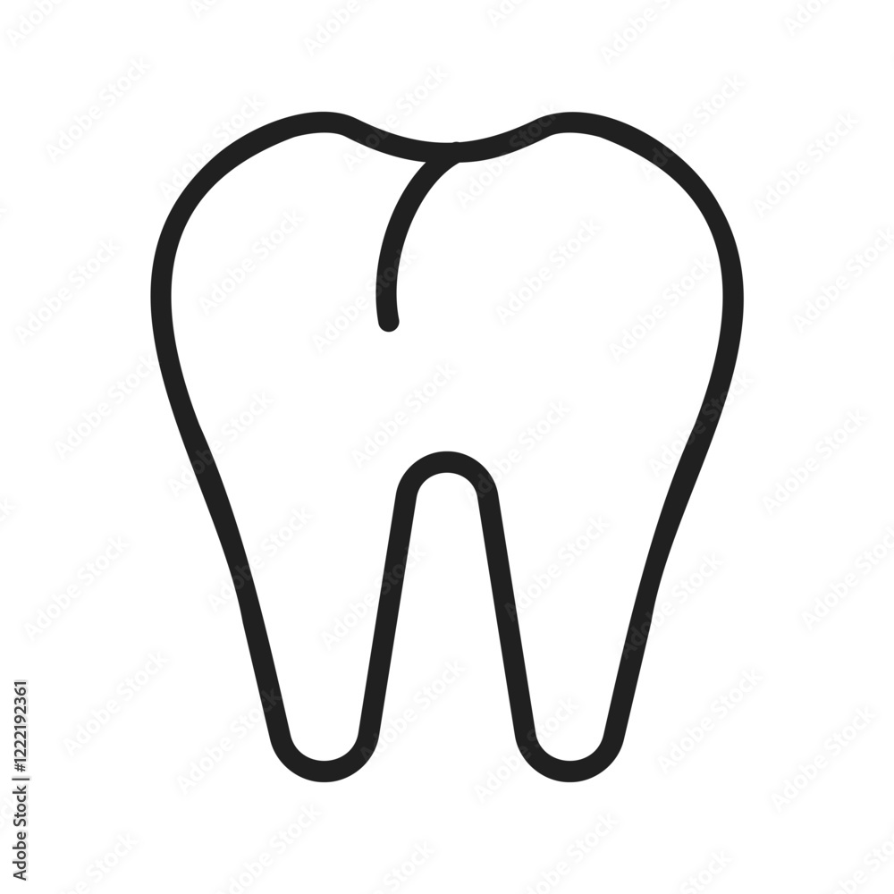 Tooth icon vector image. Suitable for mobile apps, web apps and print media.