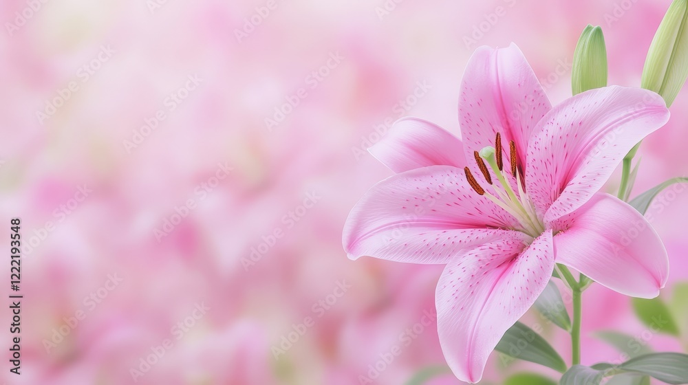 Closeup of a vibrant pink flower with lush green leaves in natural setting vivid Closeup of a vibrant pink flower with lush green leaves in natural setting vivid