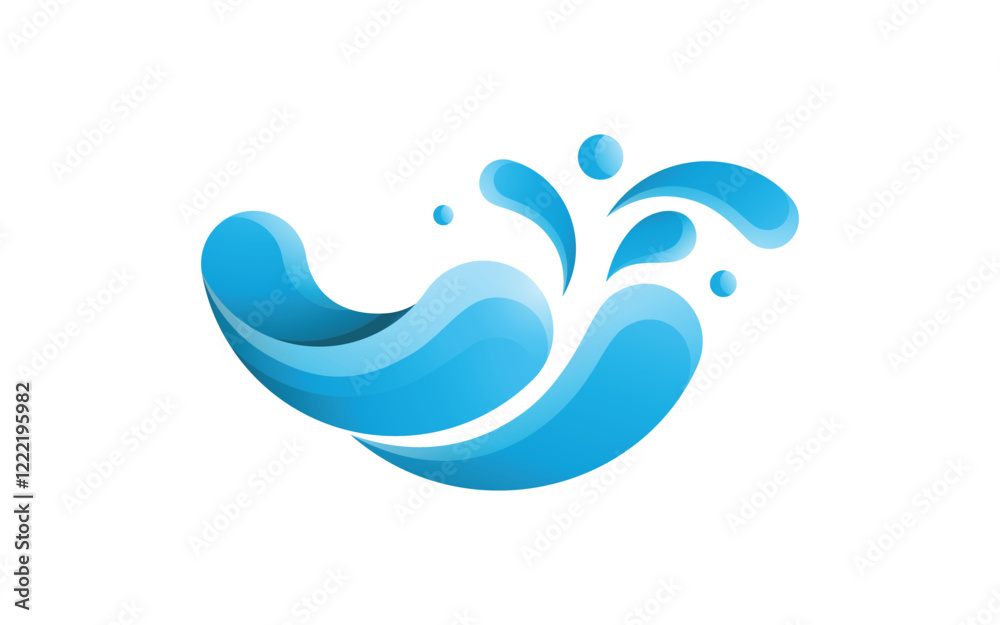 Wave icons. Water sea element, ocean liquid curve Wave icons. Water sea element, ocean liquid curve