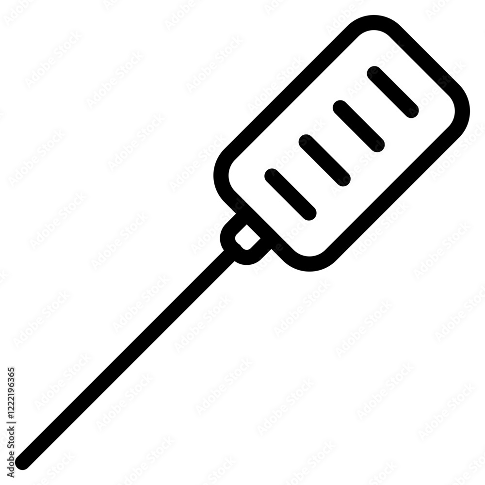 Naklejka premium Thermometer line icon