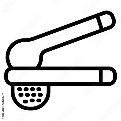 Garlic Press line icon