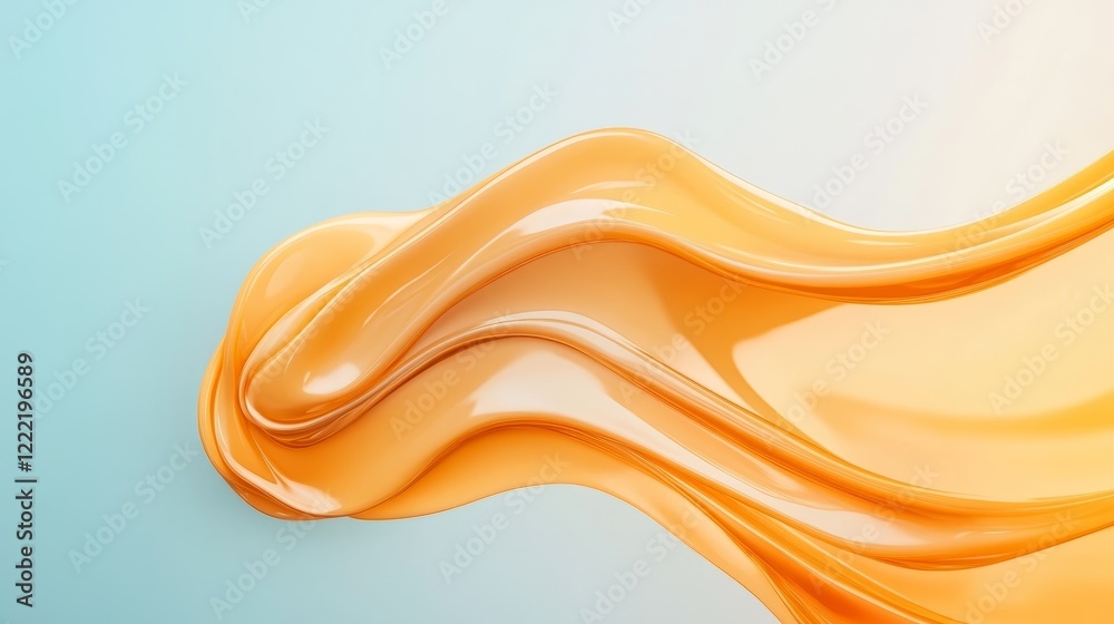 Abstract Orange Liquid Wave. A Dynamic 3D Render Abstract Orange Liquid Wave. A Dynamic 3D Render