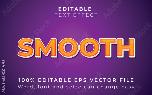 Editable  Smooth 3D Text vector . You can change word font and seize.