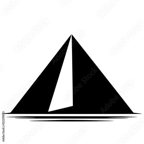 Pyramid silhouette vector design