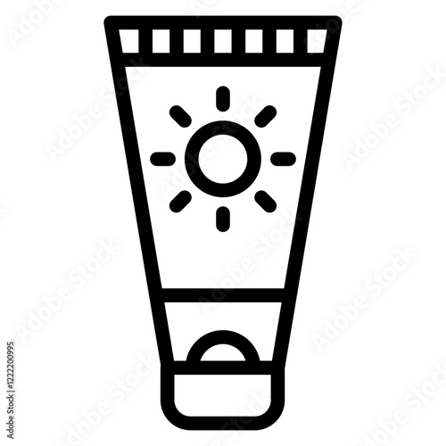 Sunscreen line icon