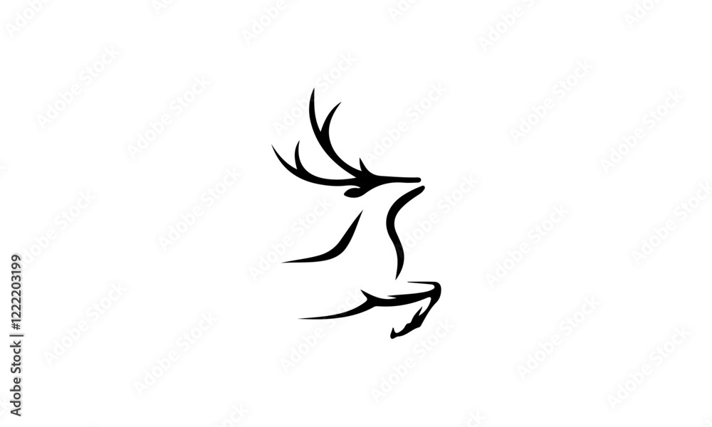 Obraz premium deer logo vector