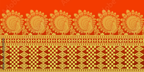 beautiful graphic saree design and this sari design is in Indian style which is for textile fashion industry and it can be used as wallpaper backdrop and website bg this style is originated in india 
