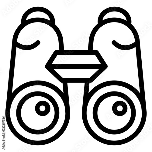 Binoculars line icon