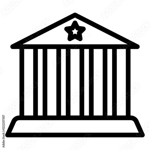 Landmark line icon