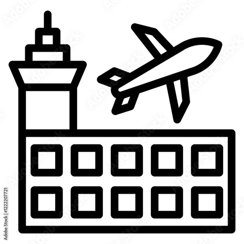 Airport Terminal line icon