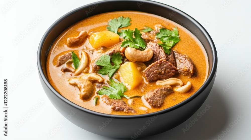 Delicious Thai Beef Massaman Curry with Cashews and Potatoes Delicious Thai Beef Massaman Curry with Cashews and Potatoes