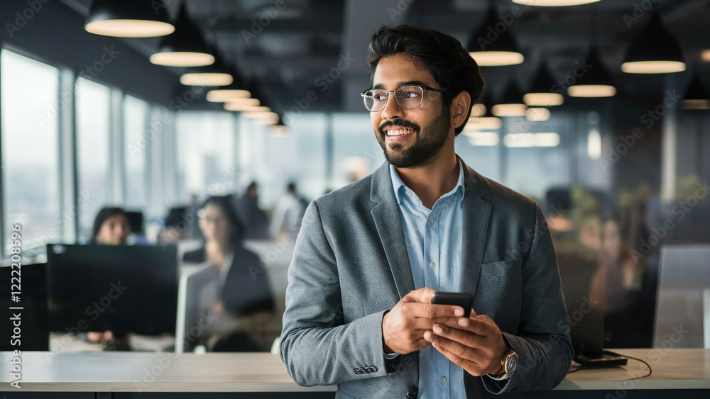 Naklejka premium businessman talking on cell phone