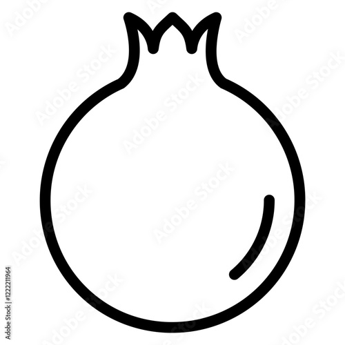 Pomegranate line icon